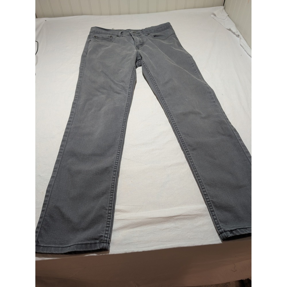 Levis 511 Slim Fit Gray Stretch Denim Jeans Mens 28x26.5 WaterLess Charcoal